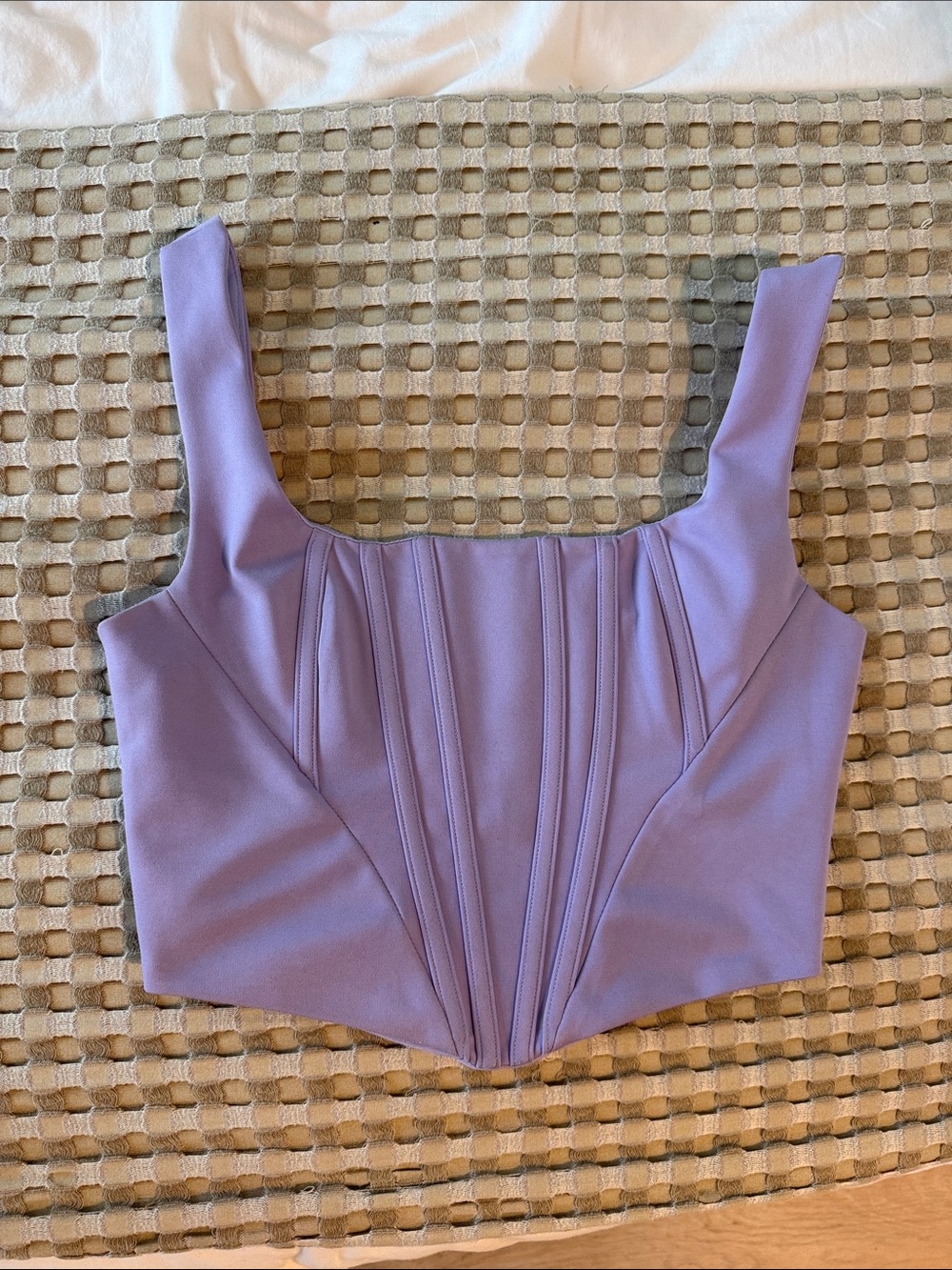 Light purple crop tank top